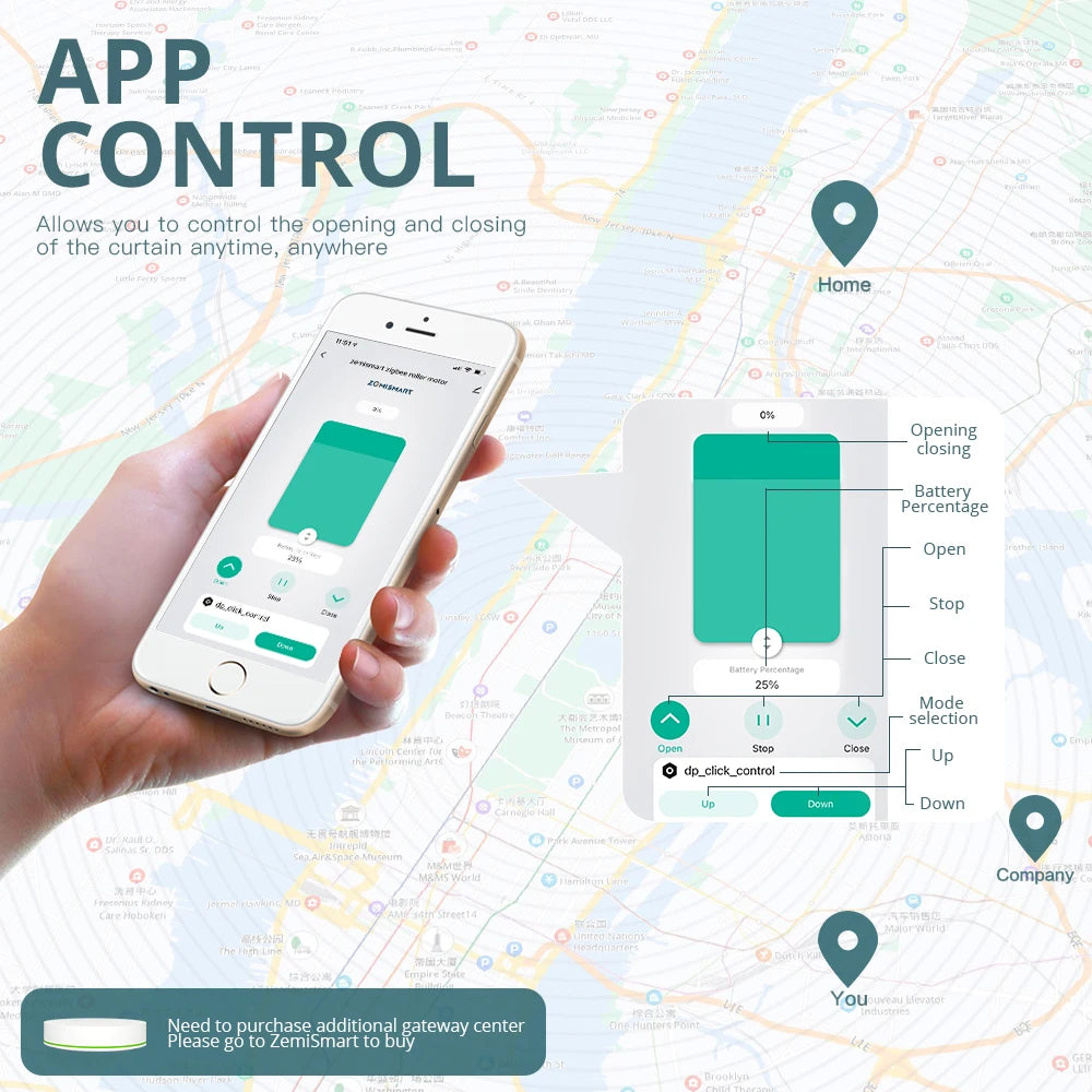 Zigbee Smart Roller Blind Motor with Voice and App Control