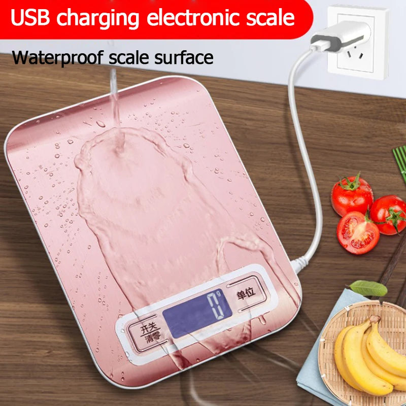 ميزان مطبخ رقمي 5kg/10kg بشاشة LCD